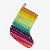 Regenbogenlinien: abstrakte Luxuskomposition. Kleiner Weihnachtsstrumpf (Vorderansicht (hängend))