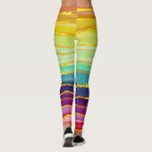 Regenbogenlinien: abstrakte Luxuskomposition. Leggings (Rückseite)