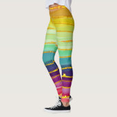 Regenbogenlinien: abstrakte Luxuskomposition. Leggings (Links)