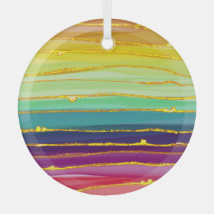 Regenbogenlinien: abstrakte Luxuskomposition. Ornament Aus Glas