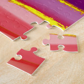 Regenbogenlinien: abstrakte Luxuskomposition. Puzzle (Seite)