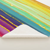 Regenbogenlinien: abstrakte Luxuskomposition. Sherpadecke (3/4)