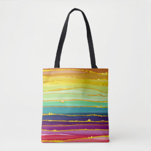 Regenbogenlinien: abstrakte Luxuskomposition. Tasche