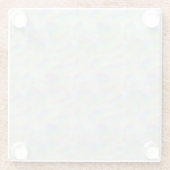 Regenbogenlinien Glasuntersetzer (Rückseite)