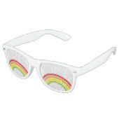 Regenbogenlinsen Partybrille (Schrägansicht)
