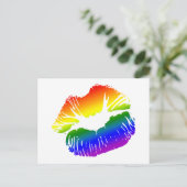 Regenbogenlippen 1 postkarte (Stehend Vorderseite)