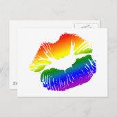 Regenbogenlippen 1 postkarte (Vorne/Hinten)