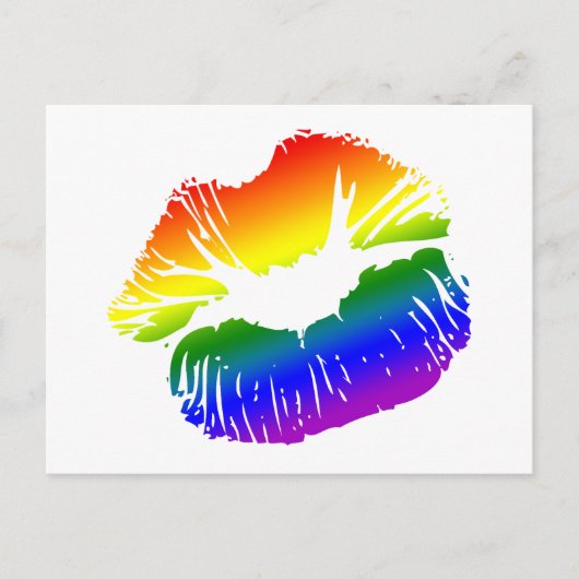Regenbogenlippen 1 postkarte (Vorderseite)