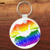 Regenbogenlippen 1 schlüsselanhänger (Vorderseite)