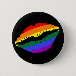 Regenbogenlippen Button
