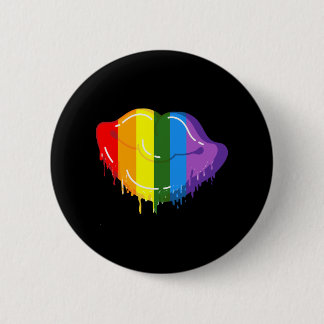 Regenbogenlippen Button