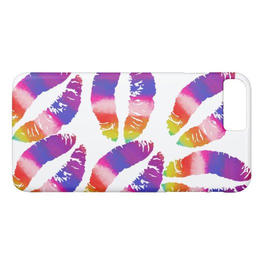 Regenbogenlippen Case-Mate iPhone Hülle (Rückseite (Horizontal))