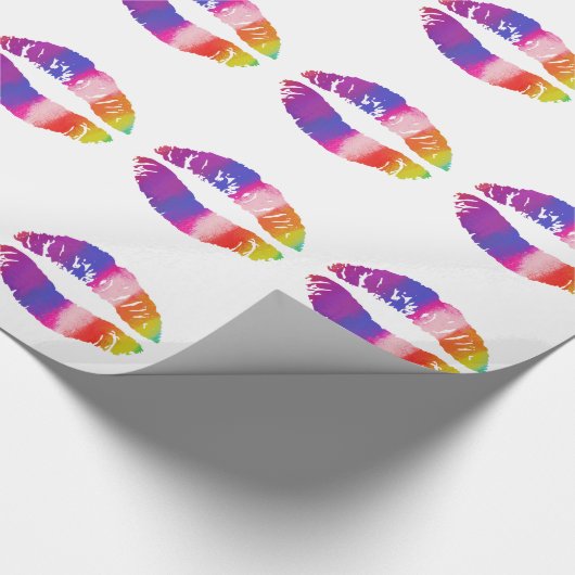 Regenbogenlippen Geschenkpapier (Ecke)