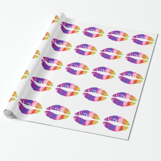 Regenbogenlippen Geschenkpapier (Ungerollt)