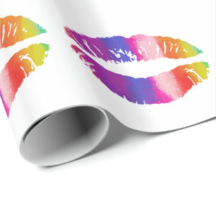 Regenbogenlippen Geschenkpapier