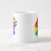 Regenbogenlippen Jumbo-Tasse (Vorderseite)