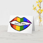 Regenbogenlippen Karte (Gelbe Blume)