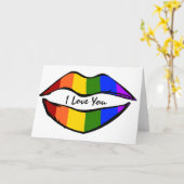 Regenbogenlippen Karte (Gelbe Blume)