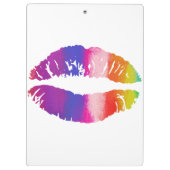 Regenbogenlippen Klemmbrett (Rückseite)