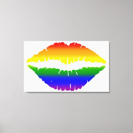 Regenbogenlippen Leinwanddruck (Vorderseite)