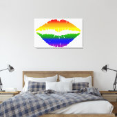 Regenbogenlippen Leinwanddruck (Insitu (Schlafzimmer))