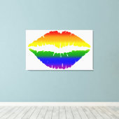 Regenbogenlippen Leinwanddruck (Insitu (Holzboden))