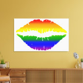 Regenbogenlippen Leinwanddruck (Insitu (Wohnzimmer))