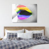 Regenbogenlippen Leinwanddruck (Insitu (Schlafzimmer))