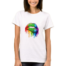 Regenbogenlippen mit 4 Blatt Klee