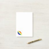Regenbogenlippen Post-it Klebezettel (Auf Schreibtisch)