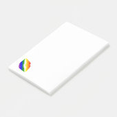 Regenbogenlippen Post-it Klebezettel (angewinkelt)