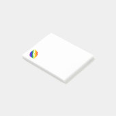 Regenbogenlippen Post-it Klebezettel (angewinkelt)