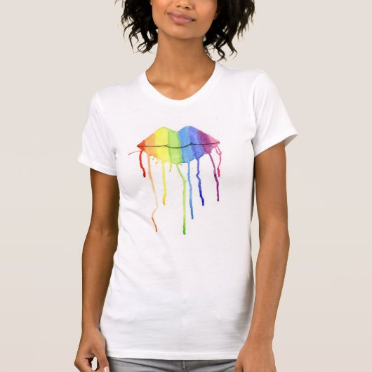 Regenbogenlippen T-Shirt (Vorderseite)