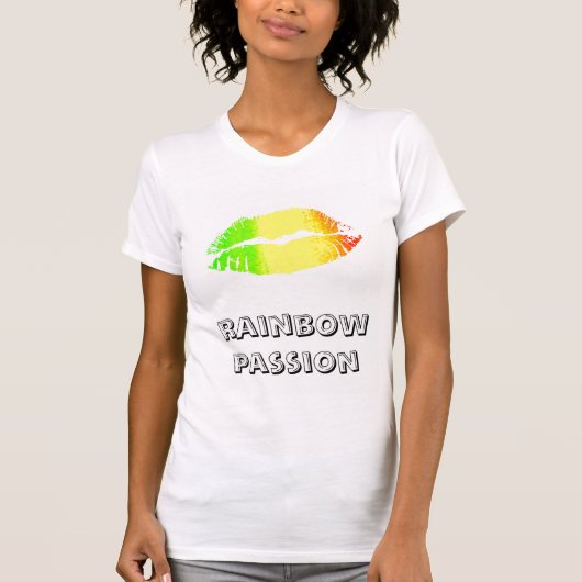 Regenbogenlippen T-Shirt (Vorderseite)