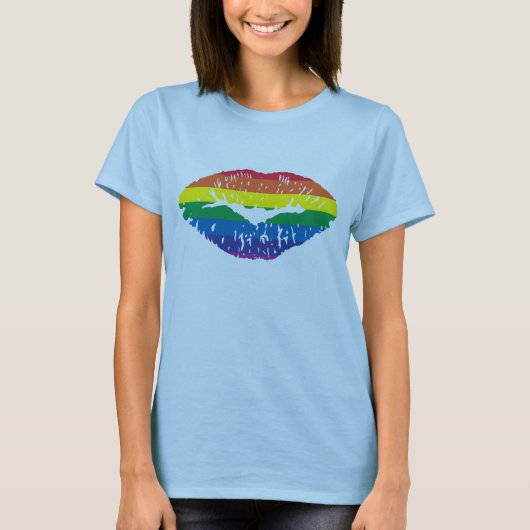 Regenbogenlippen T-Shirt (Vorderseite)