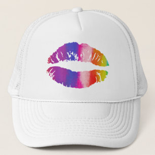 Regenbogenlippen Truckerkappe