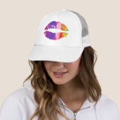 Regenbogenlippen Truckerkappe (Beispiel)
