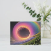 Regenbogenloch Postkarte (Stehend Vorderseite)