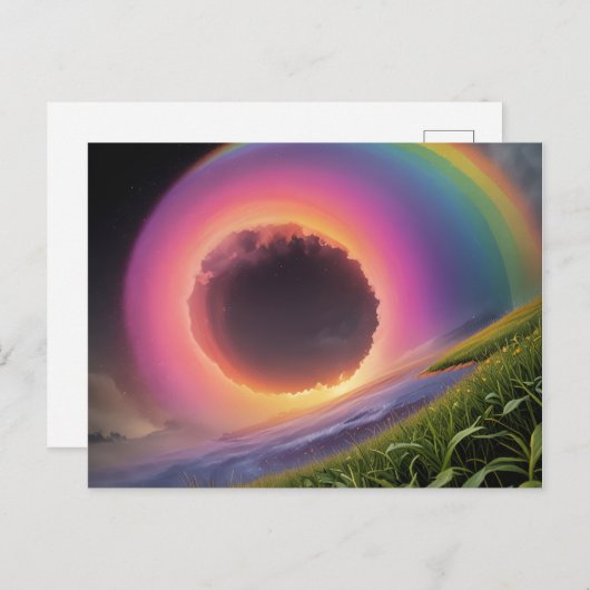 Regenbogenloch Postkarte (Vorne/Hinten)