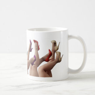 Regenbogenlogo mit buntem Heels Kaffeetasse