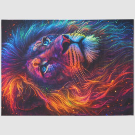 Regenbogenlöwe Seidenpapier (Vorderseite)