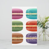 Regenbogenmacarons Briefpapier (Stehend Vorderseite)