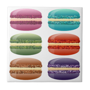 Regenbogenmacarons Fliese