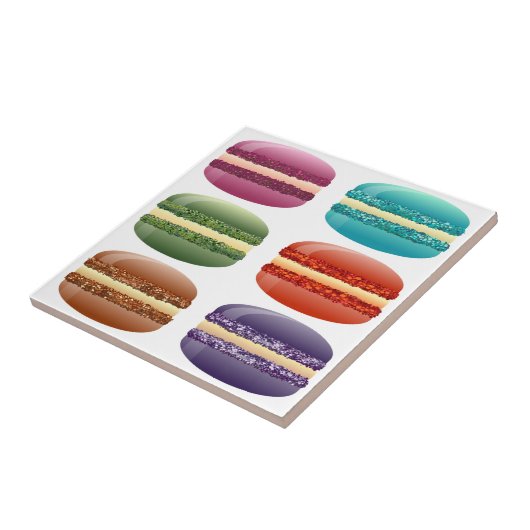 Regenbogenmacarons Fliese (Seite)