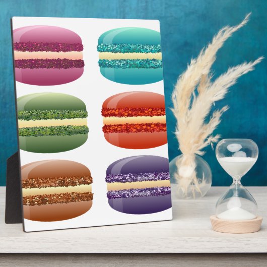 Regenbogenmacarons Fotoplatte (Seite)