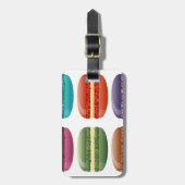Regenbogenmacarons Gepäckanhänger (Vorderseite vertikal)