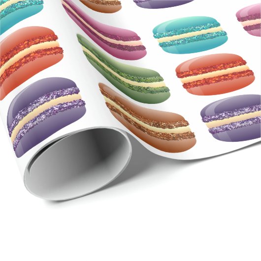 Regenbogenmacarons Geschenkpapier (Rolleneckpunkt)