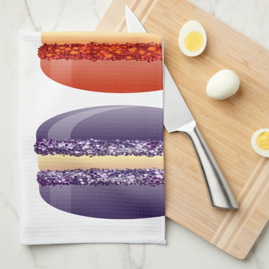 Regenbogenmacarons Handtuch (Viertel Falte)