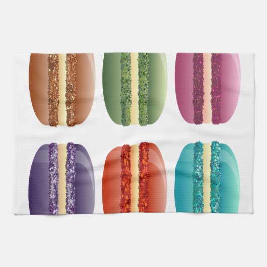 Regenbogenmacarons Handtuch (Horizontal)