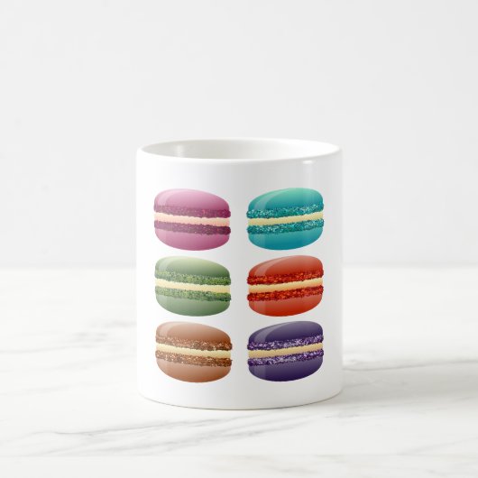 Regenbogenmacarons Kaffeetasse (Mittel)